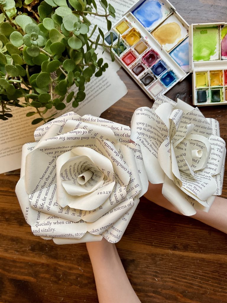 DIY Book Page Paper Roses