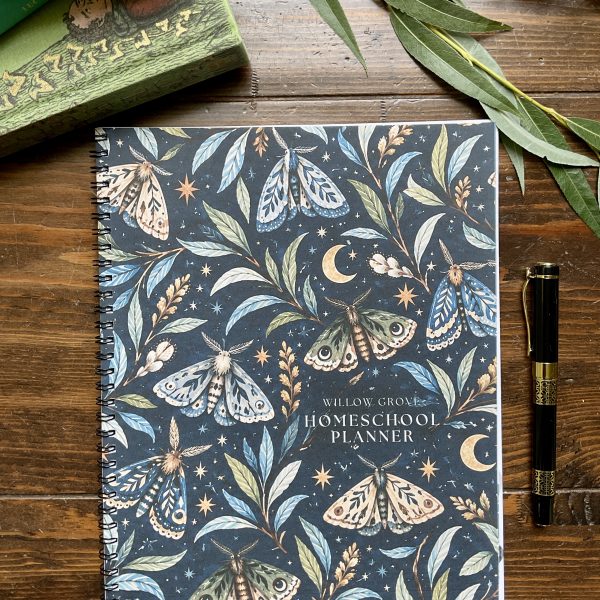Homeschool Planner - Undated Yearly, Monthly & Weekly Homeschool Organizer | Moonlit Moth